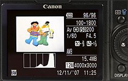 Canon PowerShot G9 - LCD Display