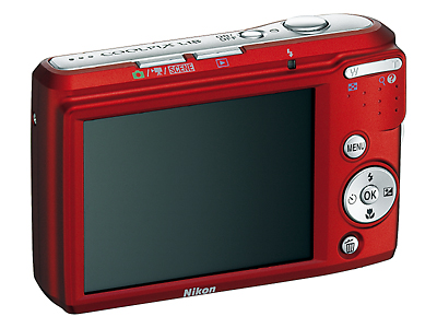 Nikon CoolPix L18 Digital Camera - Back - Red