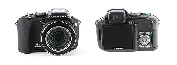 Olympus SP-560 UZ - front and back