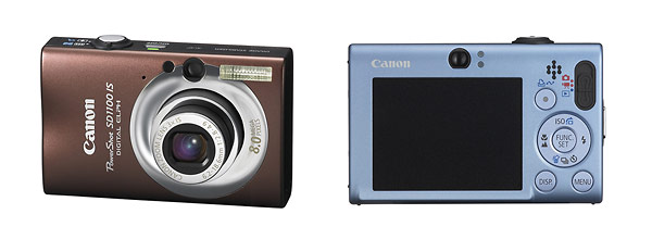 Canon PowerShot SD1100 IS Digital ELPH Camera - Front & Back