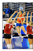 Nikon D300 Sample Photo - University of Florida volleyball - Harrison Diamond / Alligator Staff