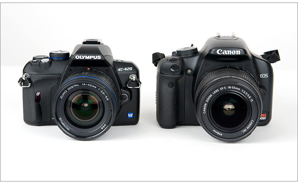 Olympus E-420 & Canon EOS Rebel XSi / 450D