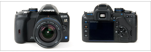 Olympus E-520 - front and back