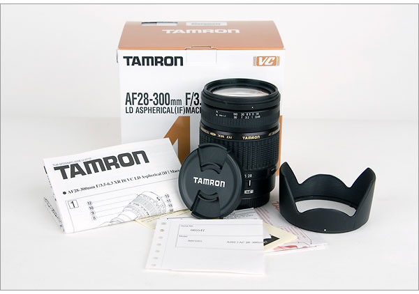 Tamron AF28-300mm F/3.5-6.3 XR Di VC lens  - box contents