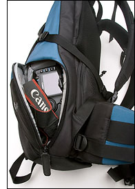 Lowepro Primus AW Backpack - side opening compartment