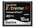 SanDisk 16GB Extreme IV CompactFlash Memory Card