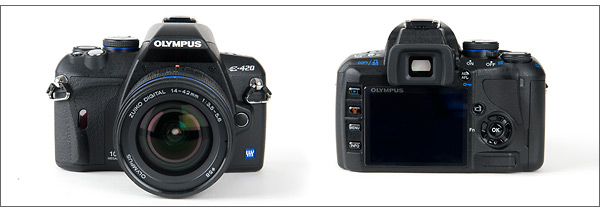 Olympus E-420 - front and back