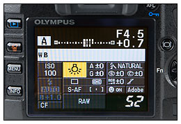 Olympus E-420 Super Control Panel