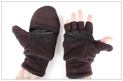 Fingerless, Camera-Friendly Fleece Mittens