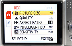 Panasonic Lumix DMC-TZ5 - LCD Display