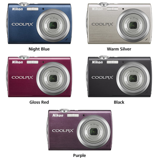 Nikon Coolpix S230 Digital Camera Colors