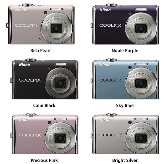 Nikon Coolpix S620 Digital Camera Colors