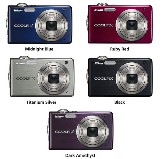 Nikon Coolpix S630 Digital Camera Colors