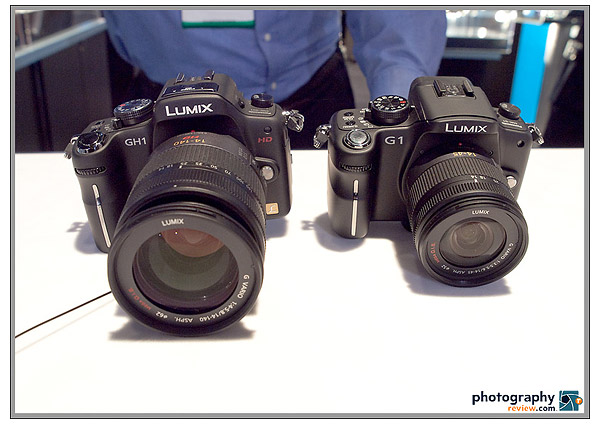 Panasonic Lumix GH1 (left) and Panasonic Lumix G1
