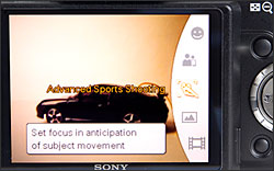 Sony Cybershot DSC-H50 - shooting mode selection with mode dial