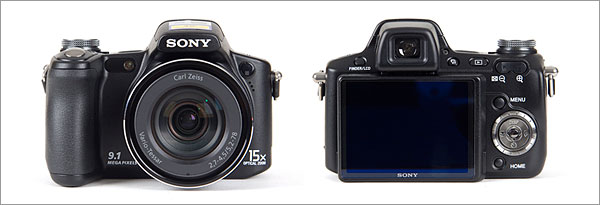 Sony Cybershot DSC-H50 - front and back