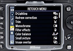 Nikon D90 Display