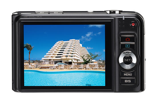 Casio Exilim EX-H10 digital camera - back - LCD
