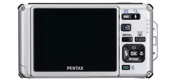Pentax Optio W80 waterproof and shockproof digital camera - rear LCD