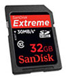 SanDisk 32GB Extreme SDHC Card