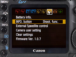 Canon EOS 5D Mark II - LCD Display