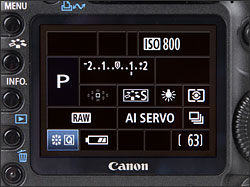 Canon EOS 5D Mark II - LCD Display