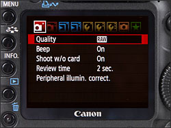 Canon EOS 5D Mark II - LCD Display