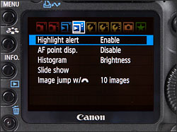 Canon EOS 5D Mark II - LCD Display