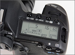 Canon EOS 5D Mark II top lcd