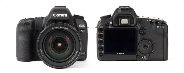 Canon EOS 5D Mark II - front and back