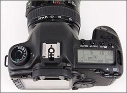 Canon EOS 5D Mark II top controls