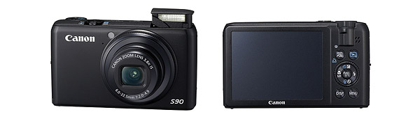 Canon PowerShot S90 Digital Camera - Front & Back