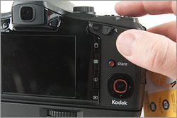 Kodak EasyShare Z980 back controls