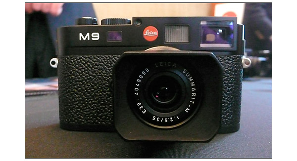 The new Leica M9 full-frame digital rangefinder at the press intro in New York City