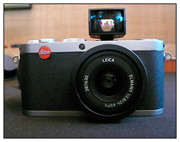 Leica X1 with optional optical viewfinder