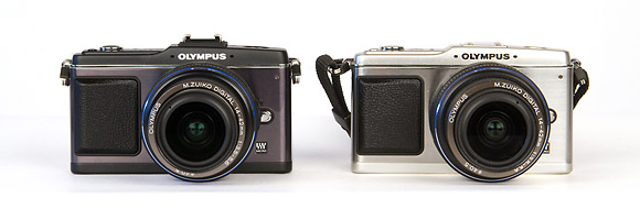 Olympus E-P2 (L) and E-P1 (R)