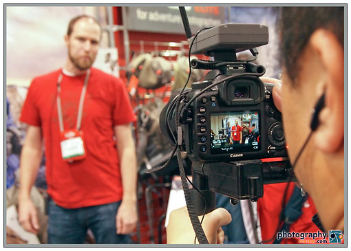 Eric and Gheen, filming in the Clik Elite PMA booth