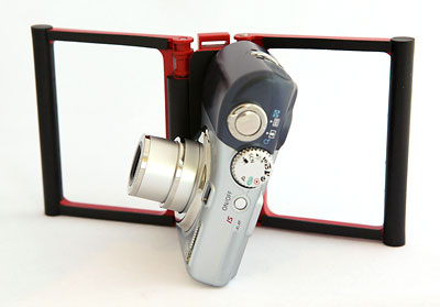 Gary Fong Flip-Cage Pro - sideways mount