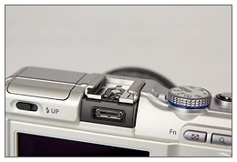 Olympus E-PL1 accessory port / hot shoe