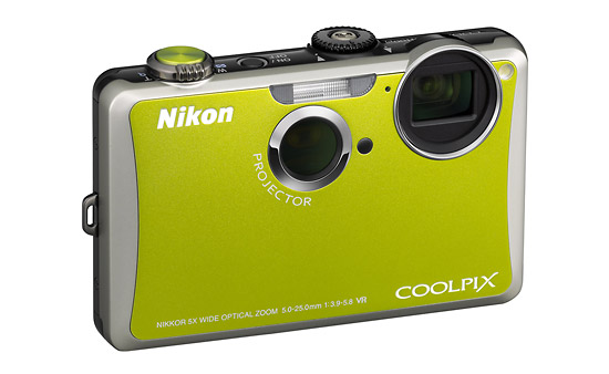 Nikon Coolpix S1100pj projector camera - green