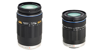 Olympus ED 75-300mm f/4.8-6.7 and ED 40-150mm f/4.0-5.6 Micro Four Thirds zoom lenses 