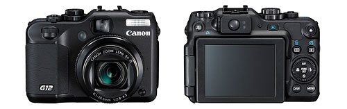 Canon PowerShot G12 digital camera - front and back