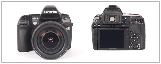 Olympus E-5 DSLR - front and back