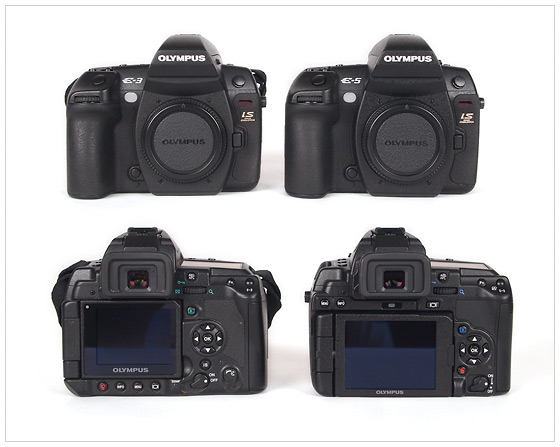 Olympus E-5 compared to Olympus E-3