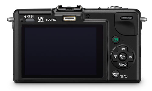 Panasonic Lumix GF2 - rear / LCD