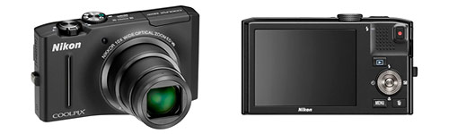 Nikon Coolpix S8100 pocket superzoom camera - front and back