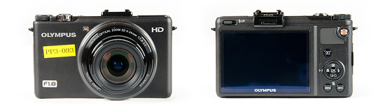 Olympus XZ-1 digital camera - front and back