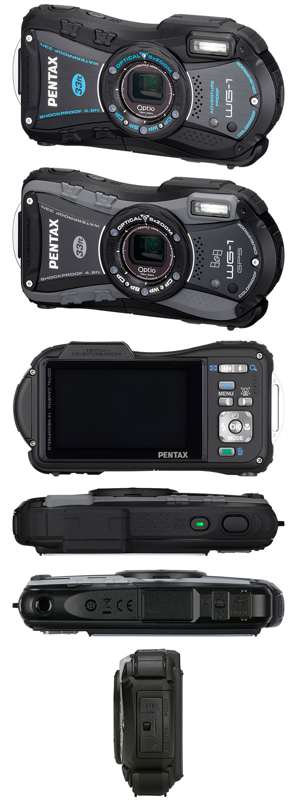 Pentax WG-1 and WG-1 GPS