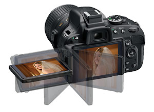 Nikon D5100 digital SLR with 3-inch Vari-Angle LCD display