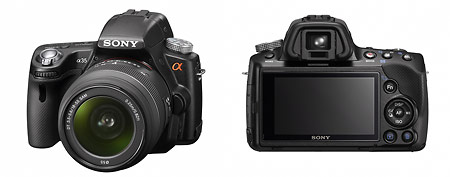 Sony Alpha SLT-A35 camera - front and back